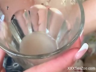 Thong-wearing zoophile gets pumped full of dog semen